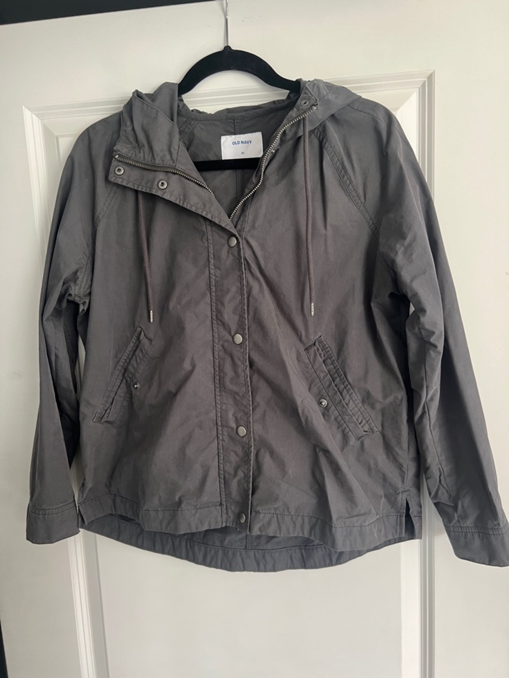 Old Navy Gray Hooded Utility Jacket